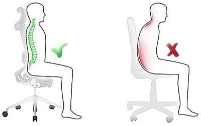 Cómo sentarse bien en la oficina postura de la espalda